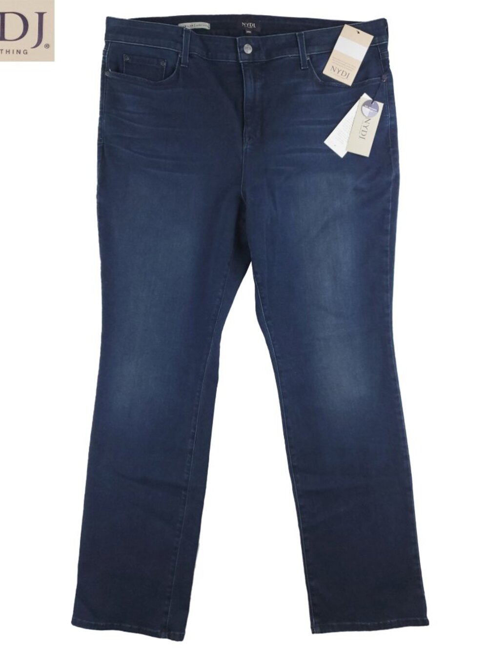 NYDJ Jeans Marilyn Straight Stretch Denim Women's "20W" 42x32 NWT